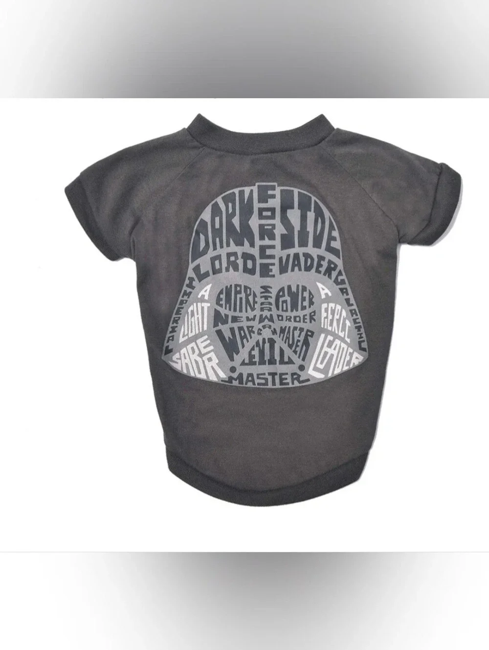 Dogs Dark Gray Star Wars Graphic Tee - Vader Helmet Design